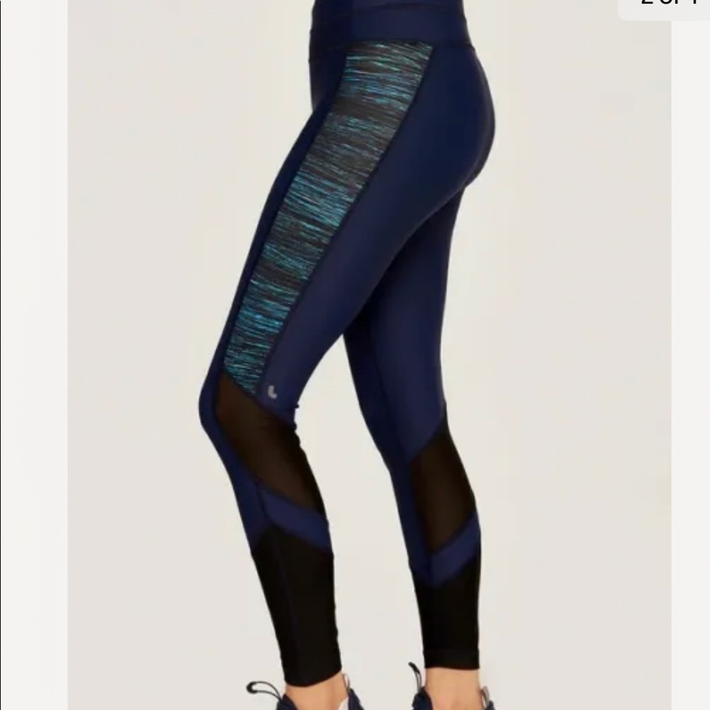 NWT Lole Burst Ankle Legging - Mirtillo Blue Small